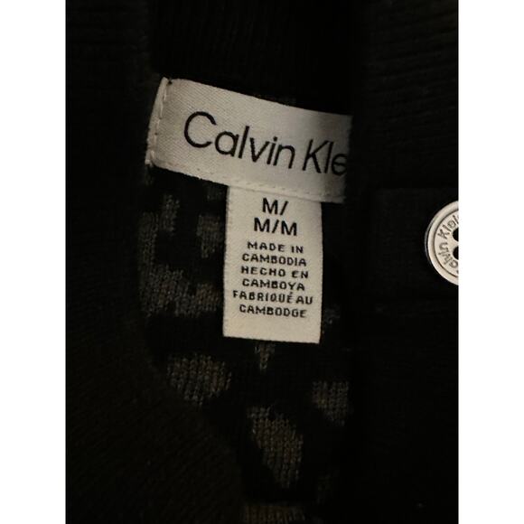 Calvin Klein Women's Sweater Black Gray Medium Mock Neck - Picture 5 of 5